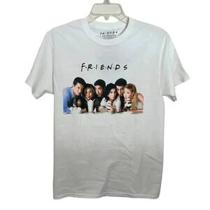 NWT Hot topic FRIENDS t-shirt adult S white short sleeve tee with tags